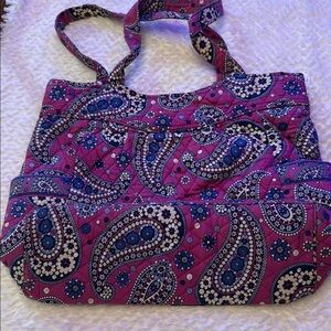 Vera Bradley Pink and Blue Paisley Tote